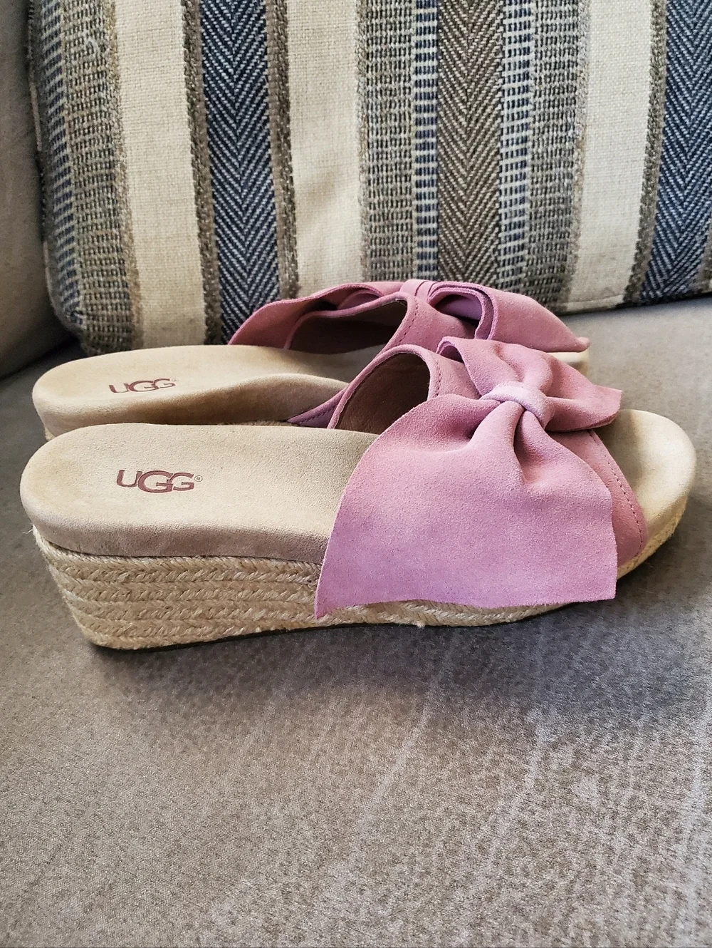 UGG JAYCEE ARROYO WEDGE ESPADRILLES SLIP ON SHOES sz US 8 In Pink Dawn